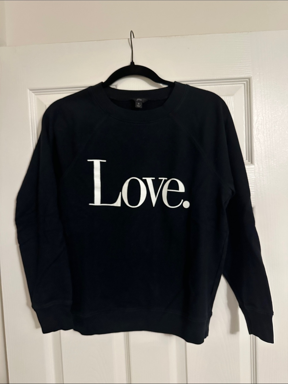 Black "Love." Graphic Crewneck Sweater - Men's